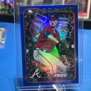 2024 Topps Holiday Blue Glitter #H134 Max Fried